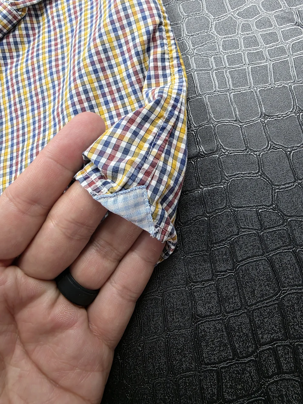 Banana Republic Grant Fit Button Down 120s Supima Cotton Medium MultiColor Check